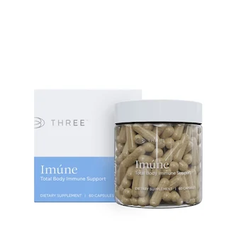 THREE Imúne daily immune support supplement product packaging
